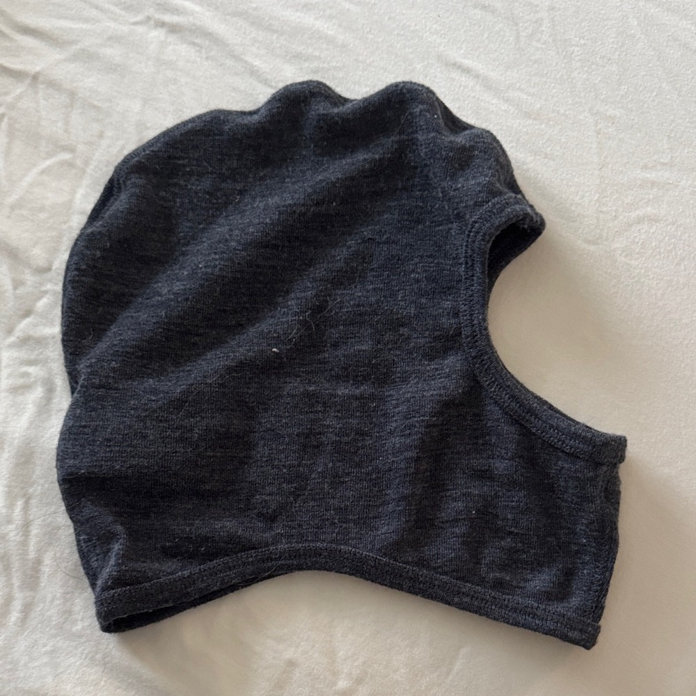 Dark Gray Knit Balaclava merino wool